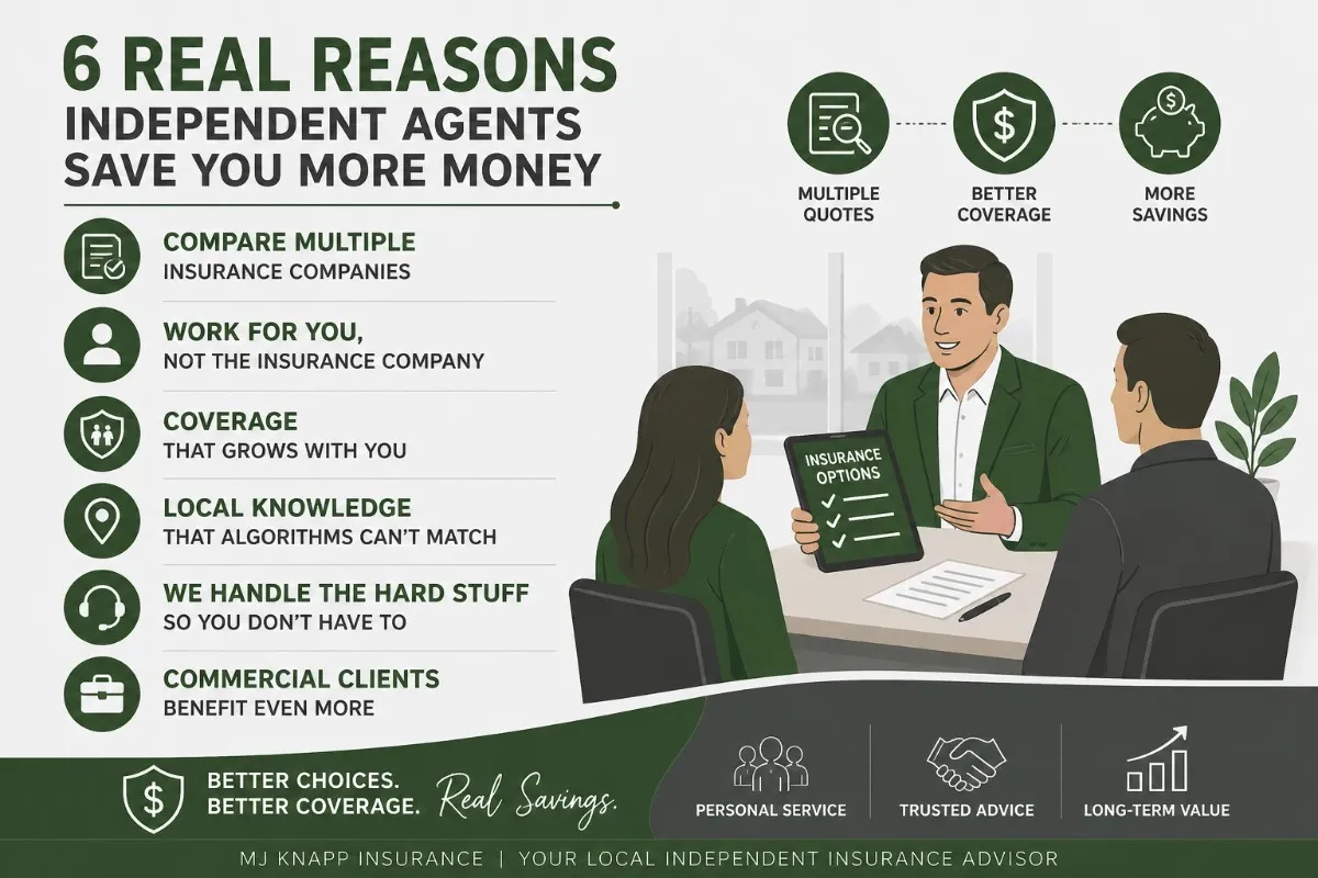 Independent Agents Save You More Money