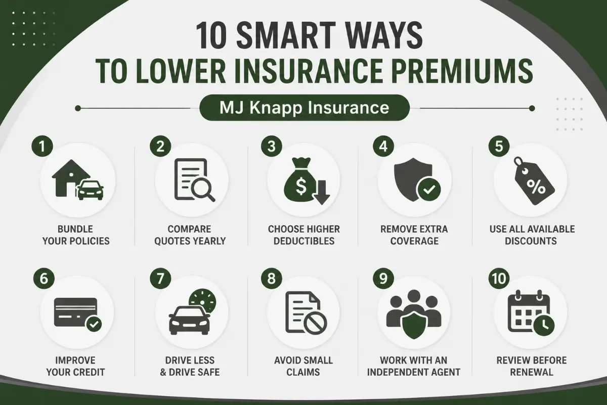 Proven Ways to Lower Insurance Premiums | MJ Knapp Insurance Agency